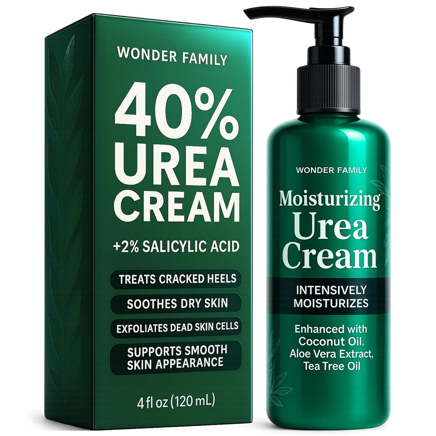 Urea Cream 40 Percent – Foot Cream for Dry Cracked Heels & Feet, Foot Balm Moisturizer Lotion for Extremely Dry Skin, Athletes Foot Cream Maximum Strength, Dry Feet & Hands Treatment for Women & Men