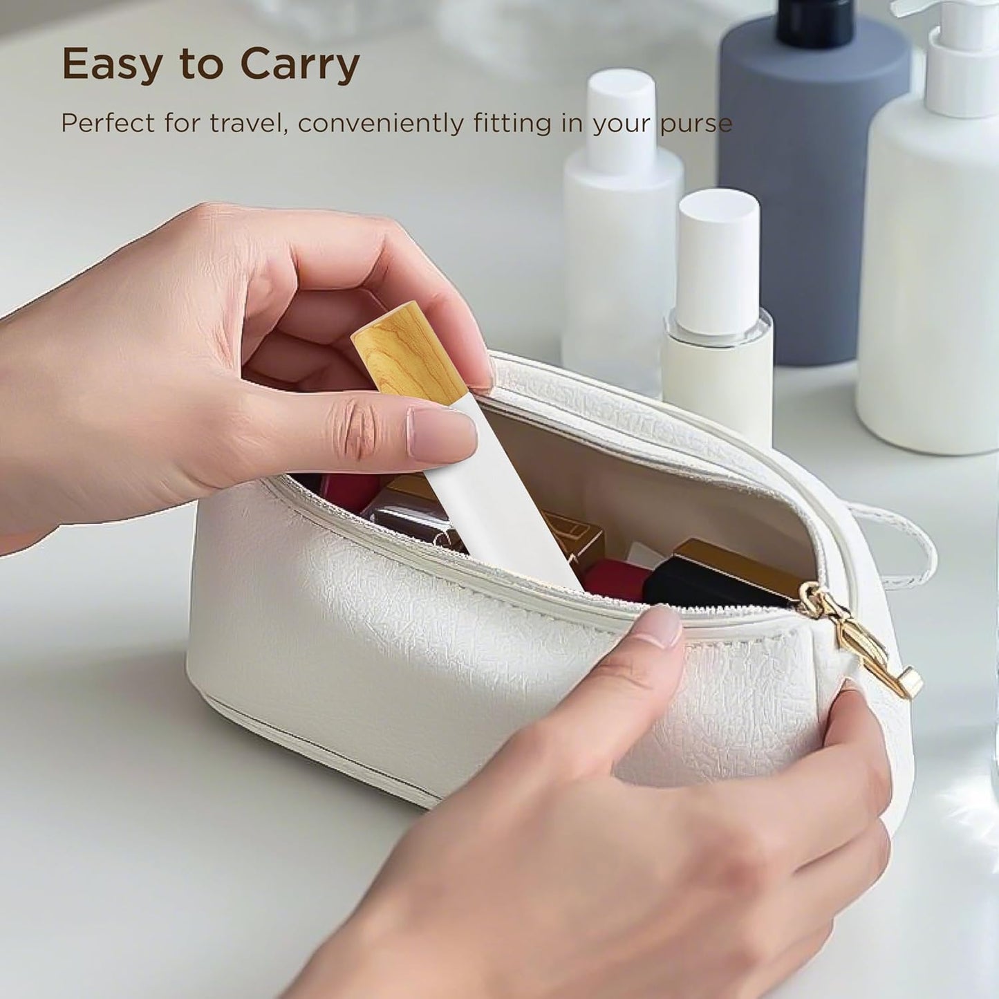 Essential Oil Roller Bottles, 4PCS (10ml & 5ml) Glass Perfume Roller Bottles with Funnel Opener and Dropper Beauty and Personal Care Tools (White-yellow cover, 4 Packs)