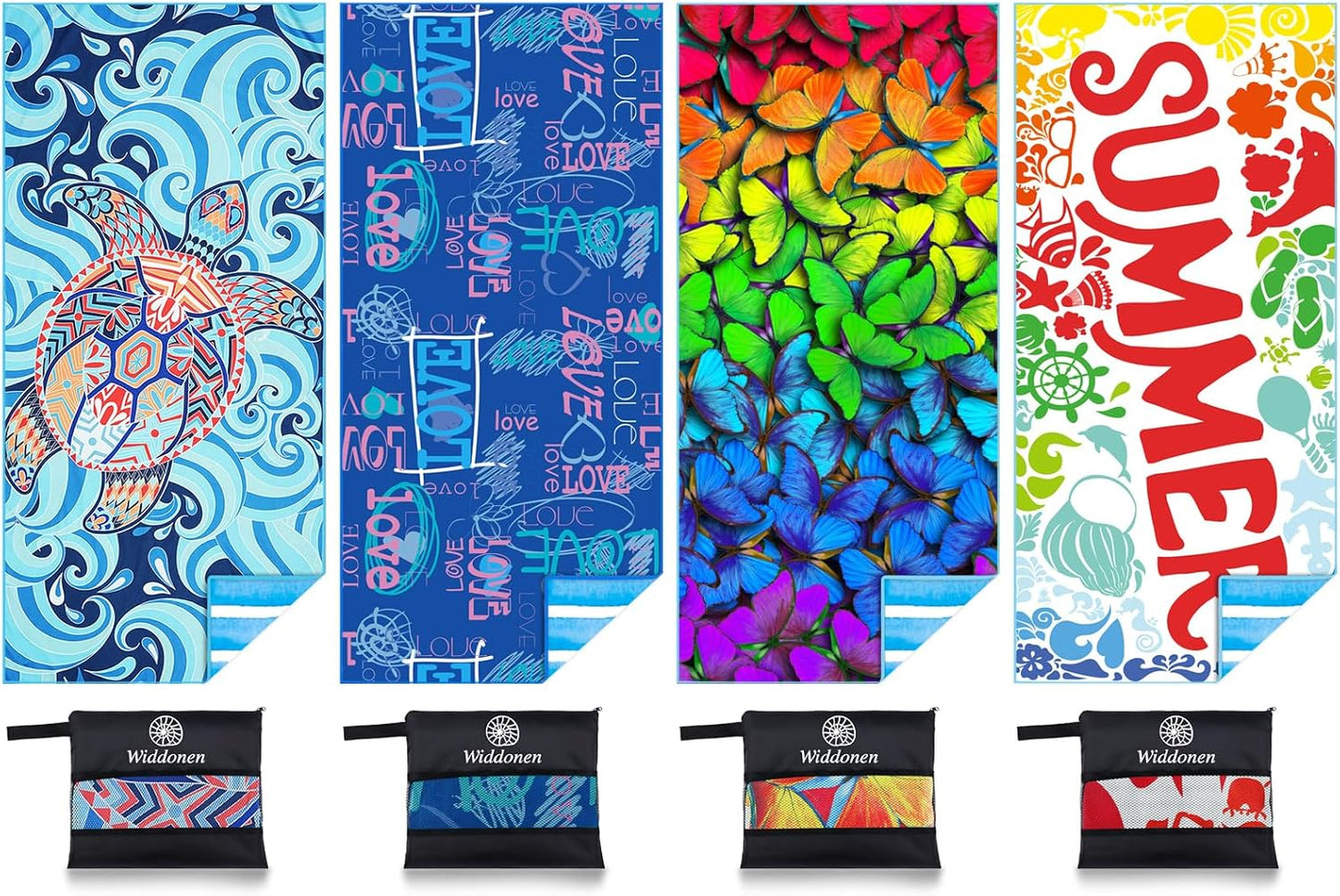 Microfiber Lightweight Beach Towel Sand Free Quick Dry Absorbent Thin Compact Towels for Swimming Pool Camping Beach Accessories Large Easy Pack Travel Things for Vacation Essentials Gift