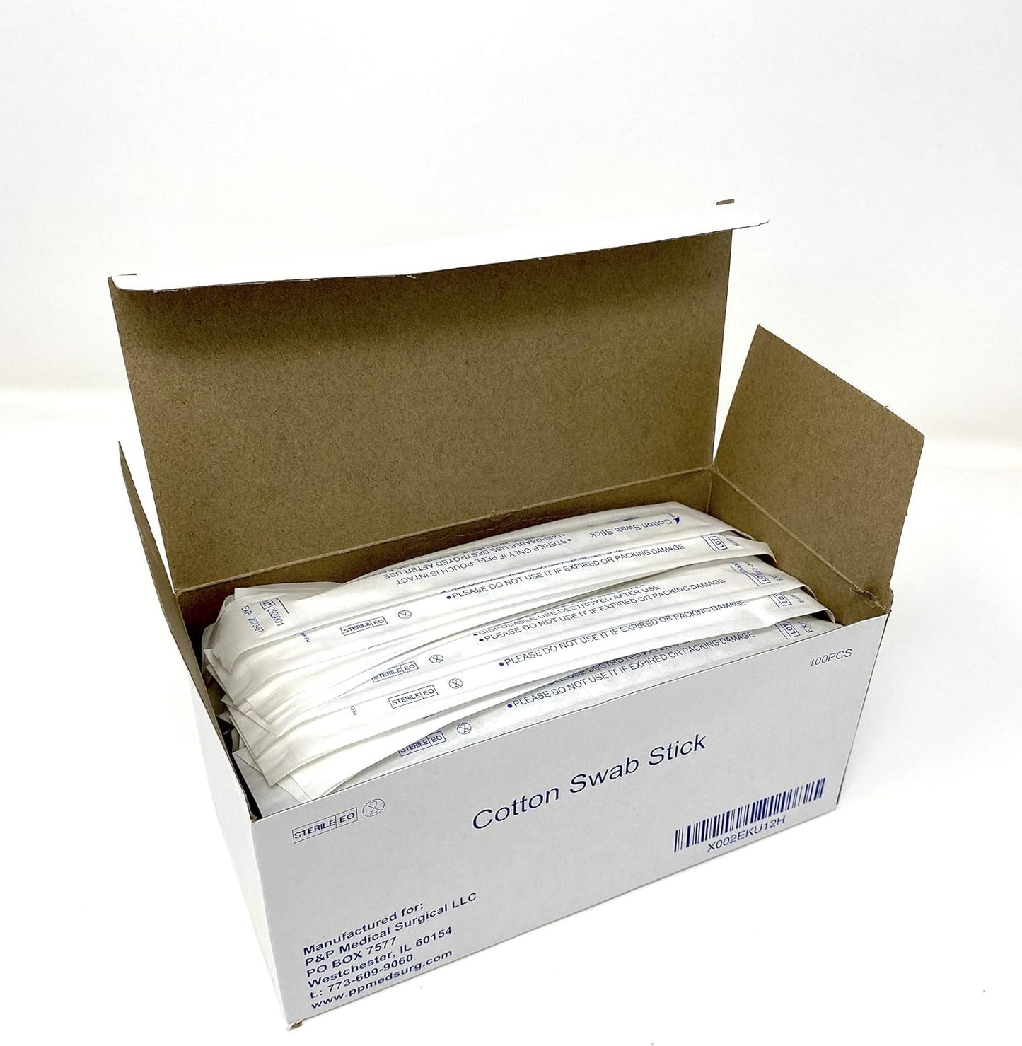 Sterile Cotton Tipped Applicator 6" by P&P MEDICAL SURGICAL Box of 100