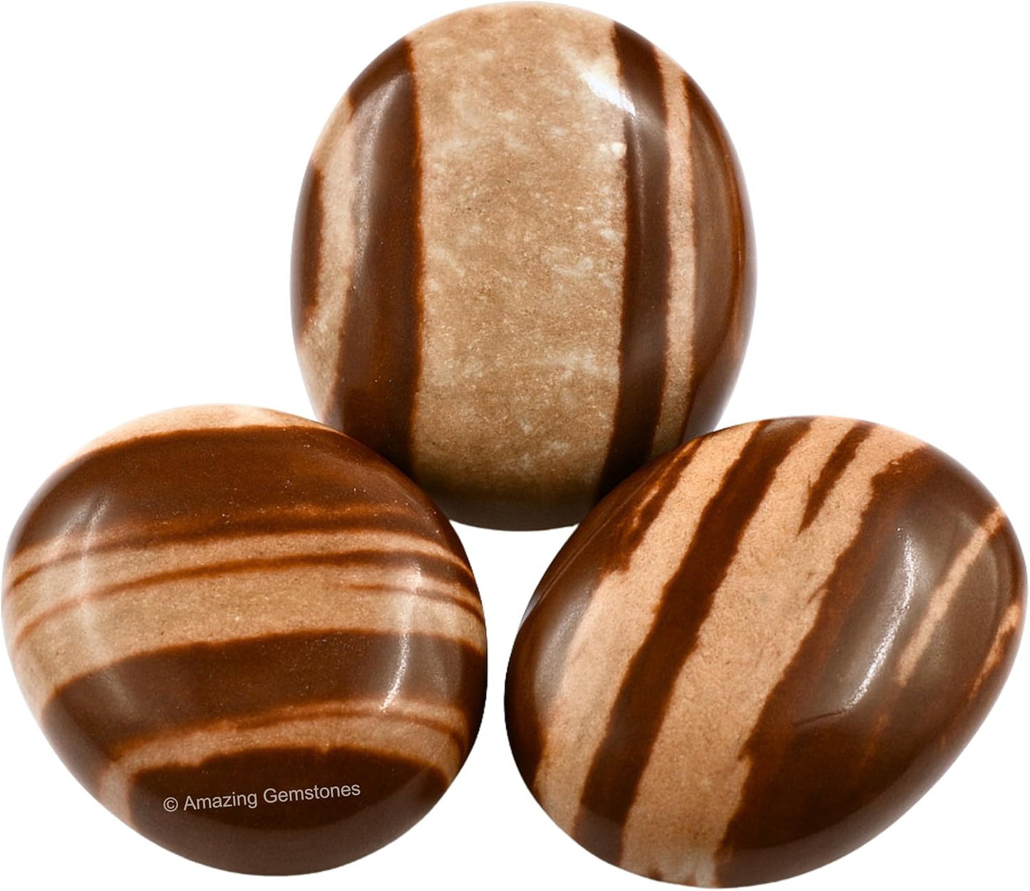 Amazing Gemstone Narmada Shiva Lingam Crystals and Healing Stones - Large Palm Stone Crystals Piedra - Crystal for Good Luck, Positive Energy, Meditation - Unique Stocking Stuffers Gifts for Women