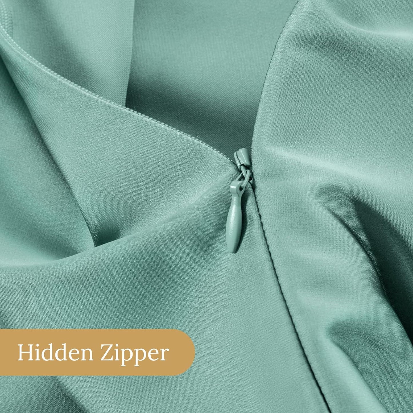 INFIIXSO Mulberry Silk Pillowcase for Hair and Skin, Silk Pillow Cases King Size with Hidden Zipper 20"x40", Extraordinary Smooth and Soft Cooling Pillow Cases for Hot Sleepers(ICY Morn, 1 Pack)