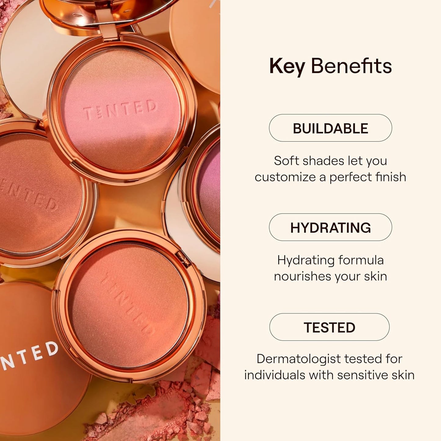 Live Tinted Huebeam Gradient Blushing Bronzer - Lightweight, Highly-Pigmented, Buildable & Blendable - Sunkissed, Glowy, Even Toned Skin Face Blush and Bronzer - Mojave Mirage