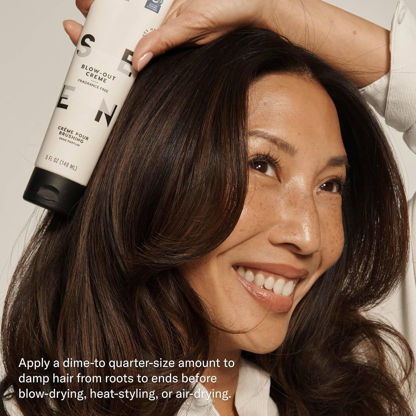 SEEN Blow-Out Creme, Fragrance Free - Non-Comedogenic & Sulfate-Free Blow Out Hair Cream- Reduces Frizz- Heat Protectant- Safe for Sensitive, Eczema & Acne Prone Skin