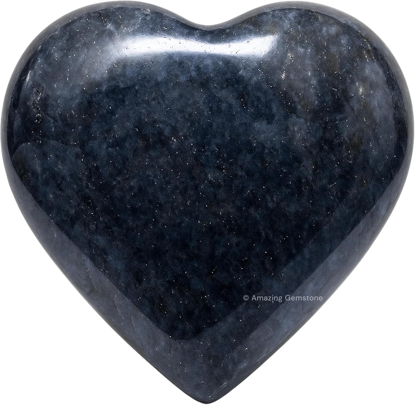 Amazing Gemstone Blue Aventurine Crystal Heart Palm Stone - Pocket Massage Worry Stone for Natural Body Chakra Balancing, Reiki Healing and Crystal Grid