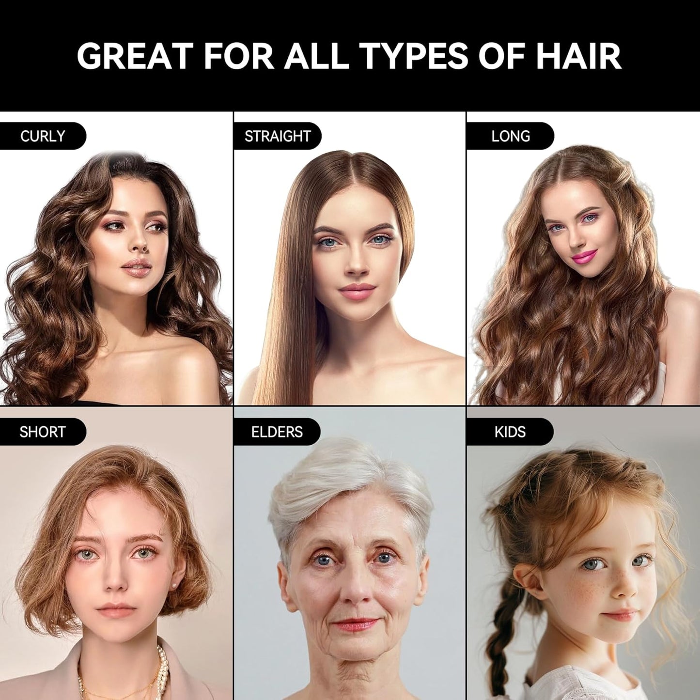 2 Pack Microfiber Hair Towel,Quick Dry Hair Towel Turbie Wrap for Women Kids,Super Absorbent Fast Head Wraps Drying Towel with Button for Wet Curly Hair(Black 25.6x9.8 Inch)