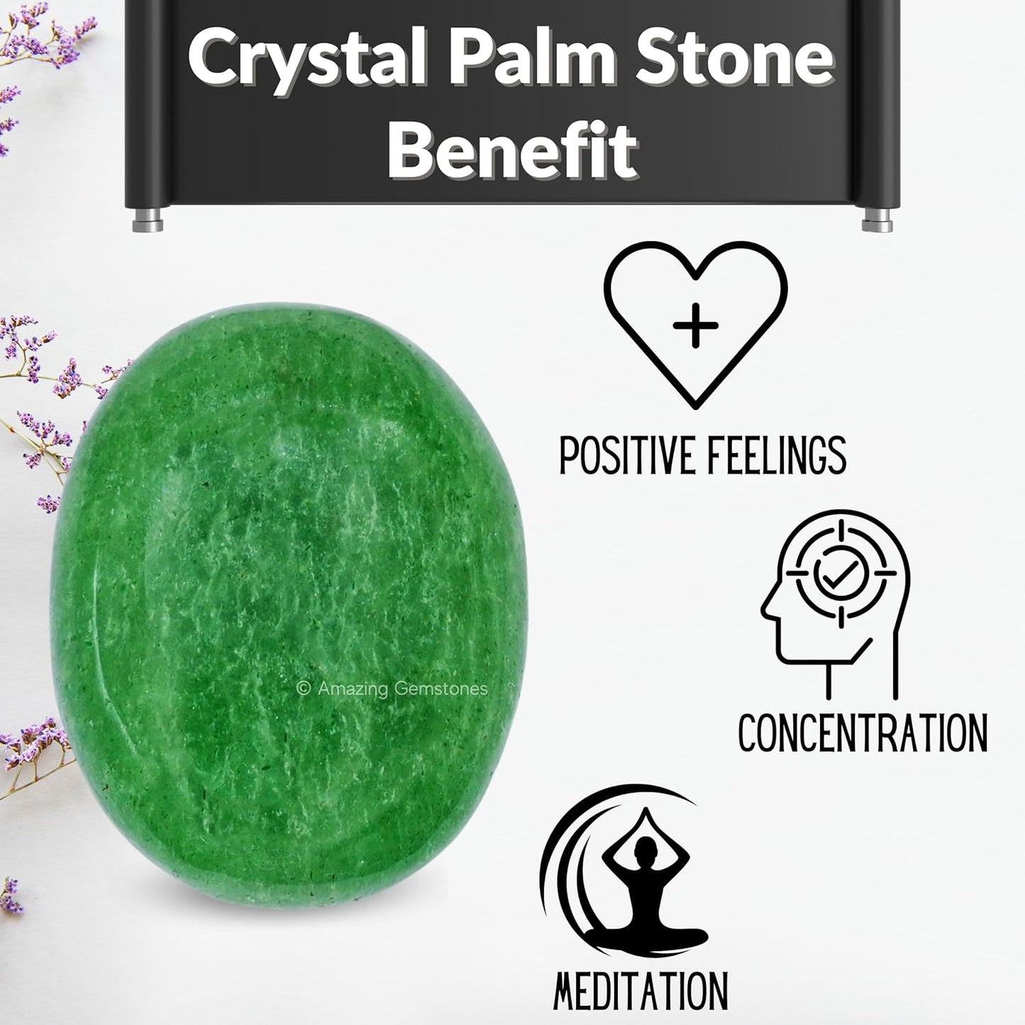 Amazing Gemstone Green Strawberry Quartz Crystals and Healing Stones - Large Palm Stone Crystals Piedra - Crystal for Good Luck, Positive Energy, Meditation - Unique Stocking Stuffers Gifts for Women