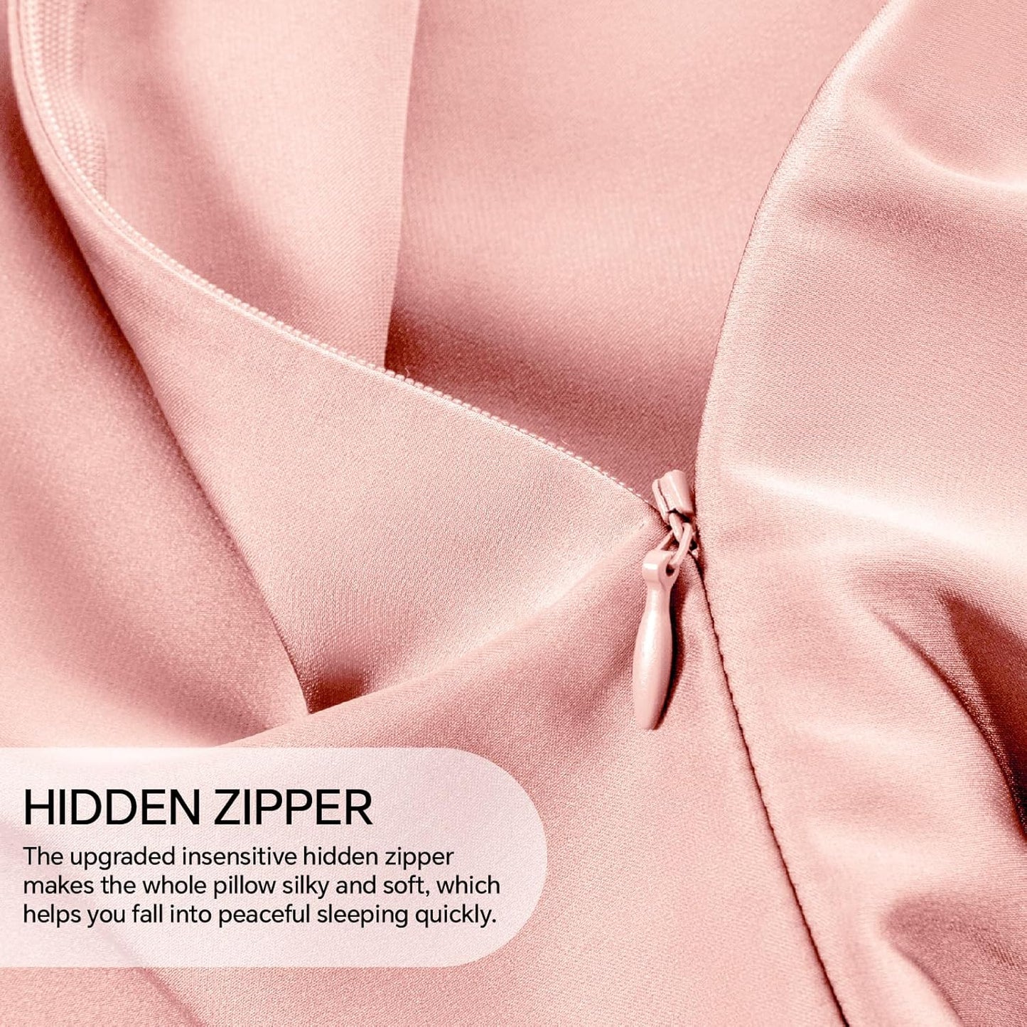 INFIIXSO Silk Pillow Cases 2 Pack Standard Size, Ultra Smooth & Soft Mulberry Silk Pillow Case for Hair and Skin, Breathable Cooling Silk Pillowcase with Hidden Zipper (Rose Pink, 20x26 Inches)