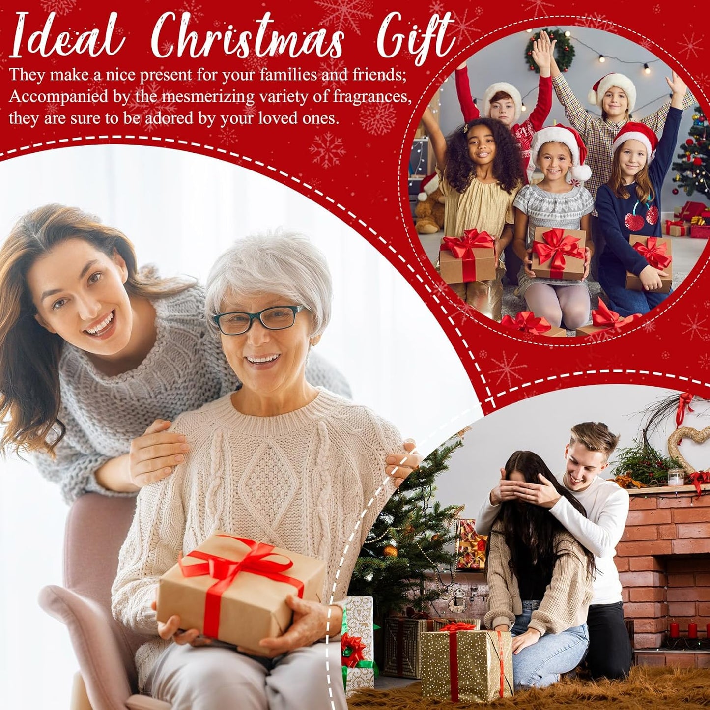 24 Pcs Christmas Hand Cream Gift Sets for Dry Cracked Hands Moisturizing Hand Lotion Small Travel Lotion Stocking Stuffers Gift Set for Women Mom Girlfriend Christmas Birthday