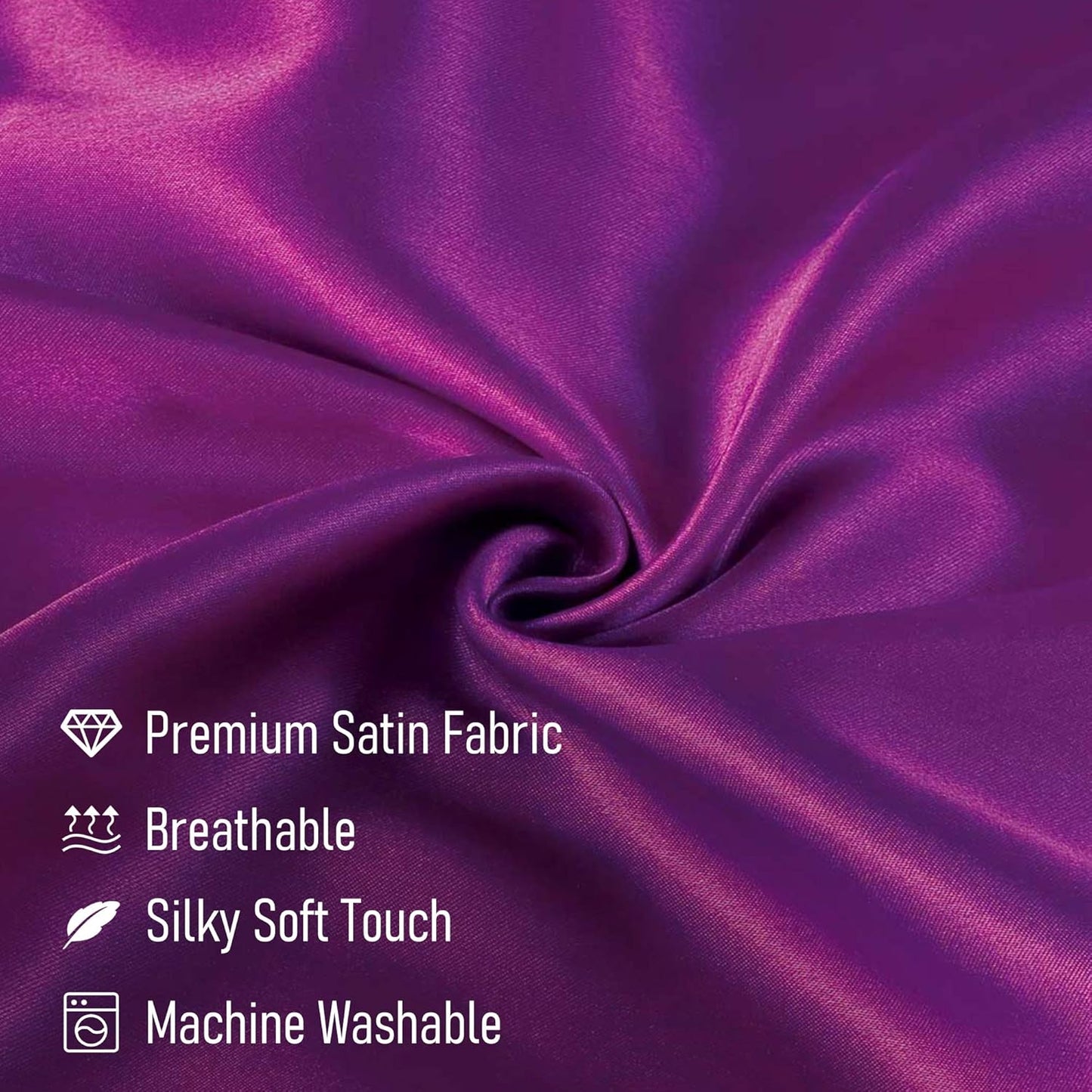 Tyfitb Satin Pillowcase Set for Hair & Skin Care – Cooling, Hypoallergenic, Anti-Frizz, Wrinkle-Free – Soft, Luxurious Pillowcases with Envelope Closure – 2-Pack, King Size 20x36, Gift-Ready