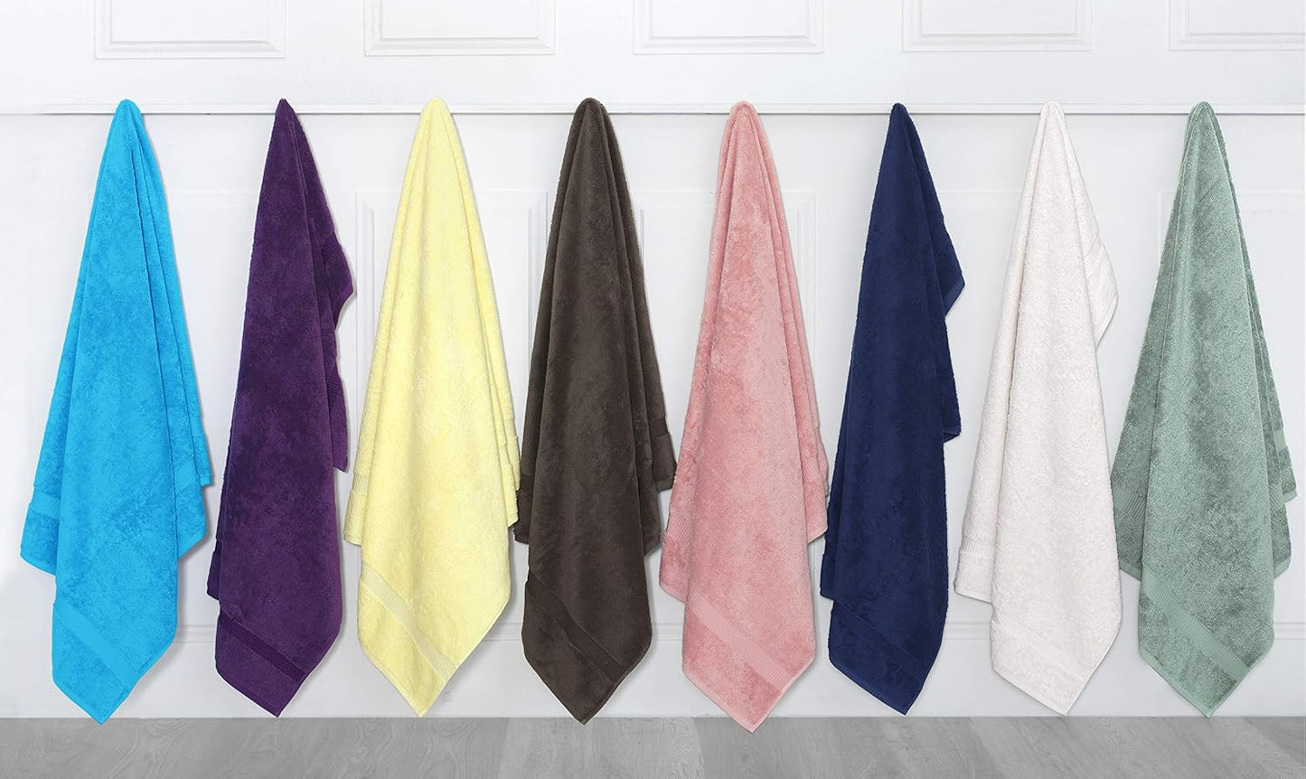 SALBAKOS 100% Turkish Cotton Extra Large Bath Sheet Set of 2 35x70 inch | Heirloom Quality | Hotel & Spa Collection | Soft, Absorbent Oversize Bath Towels | Made in Turkey (Green, 2 Bath Sheets)