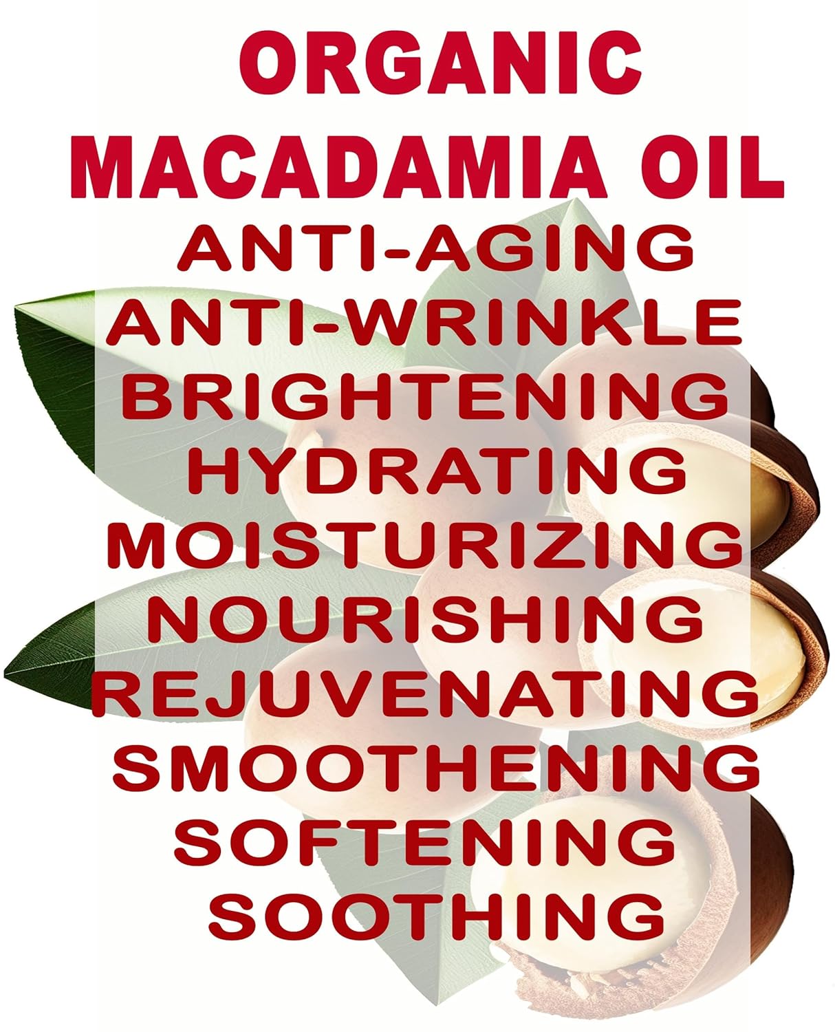 Botanical Beauty Organic MACADAMIA OIL 100% Pure Natural VIRGIN UNREFINED Cold-Pressed Carrier Oil for Face, Skin, Body, Hair, Lip, Nails. Rich in Vitamin E (4 Fl Oz)