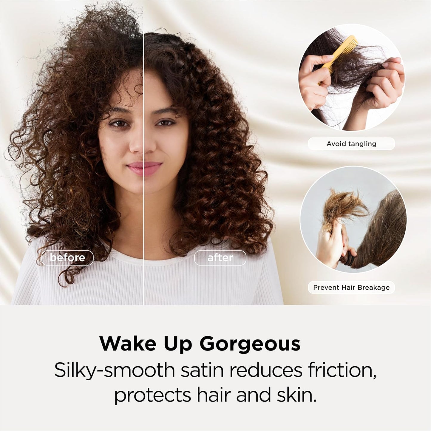 Bedsure Satin Pillowcases, Similar to Silk Pillow Cases Queen Size Set of 2, Pillow Case for Sleeping Women with Envelope Closure, Gifts for Women Men, Lavender, 20x30 Inches, 2pcs