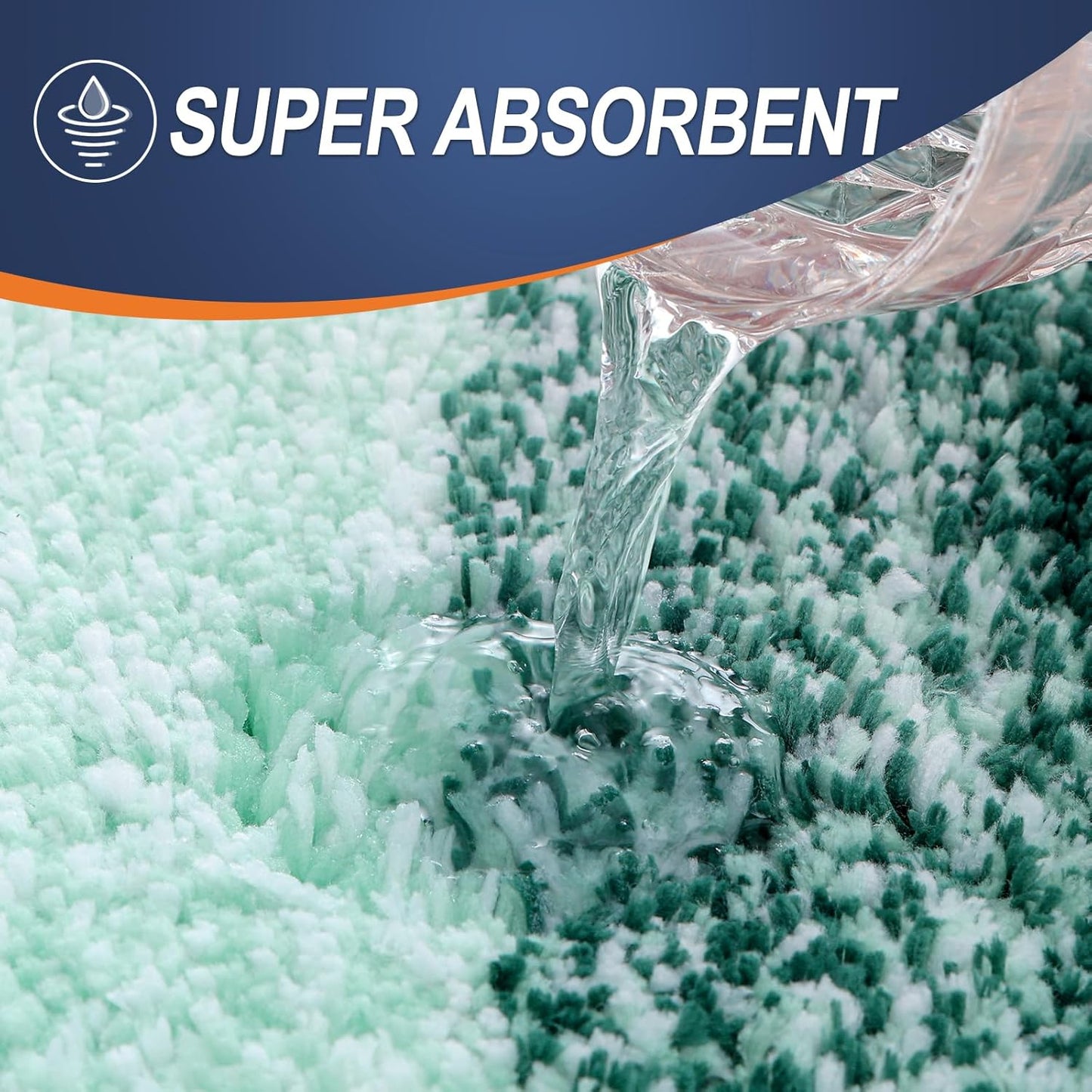 OLANLY Bathroom Runner Rugs 59x17, Extra Soft Absorbent Microfiber Bath Rugs, Rubber Backing, Quick Dry, Washable Bath Mats for Bathroom Floor, Tub and Shower, Home Decor Accessories, Blackish Green