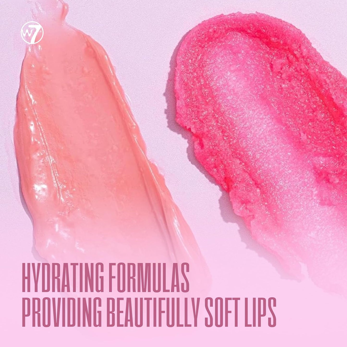 W7 Sweet Dreams Lip Scrub & Overnight Lip Mask Duo - 2 Piece Gift Set - Strawberry Flavour - Exfoliate, Condition, Soothe & Hydrate