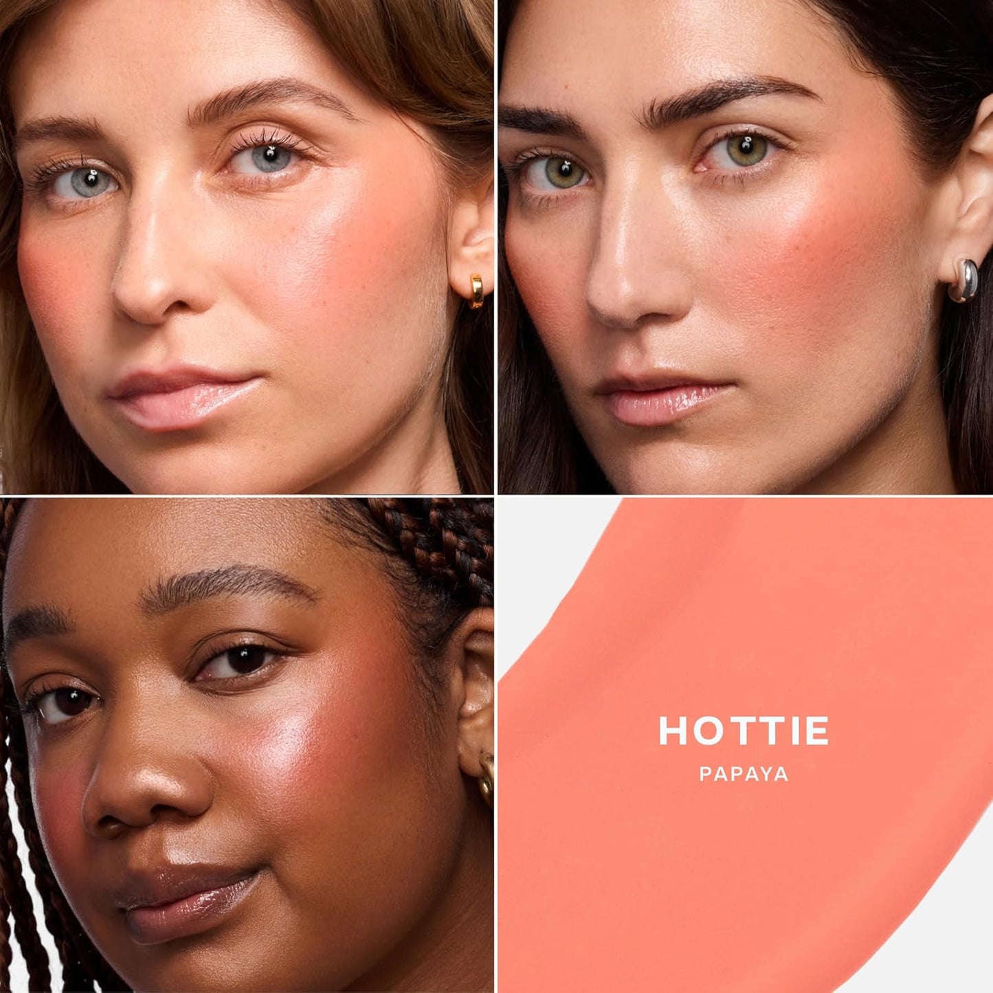 Saie Dew Liquid Blush for Cheeks - Hydrating Cream Blush Stick with a Blendable + Buildable Formula - Skincare Infused Dewy Cheek Tint for a Natural Flush - Glowy Makeup Essential - Hottie (.40 oz)