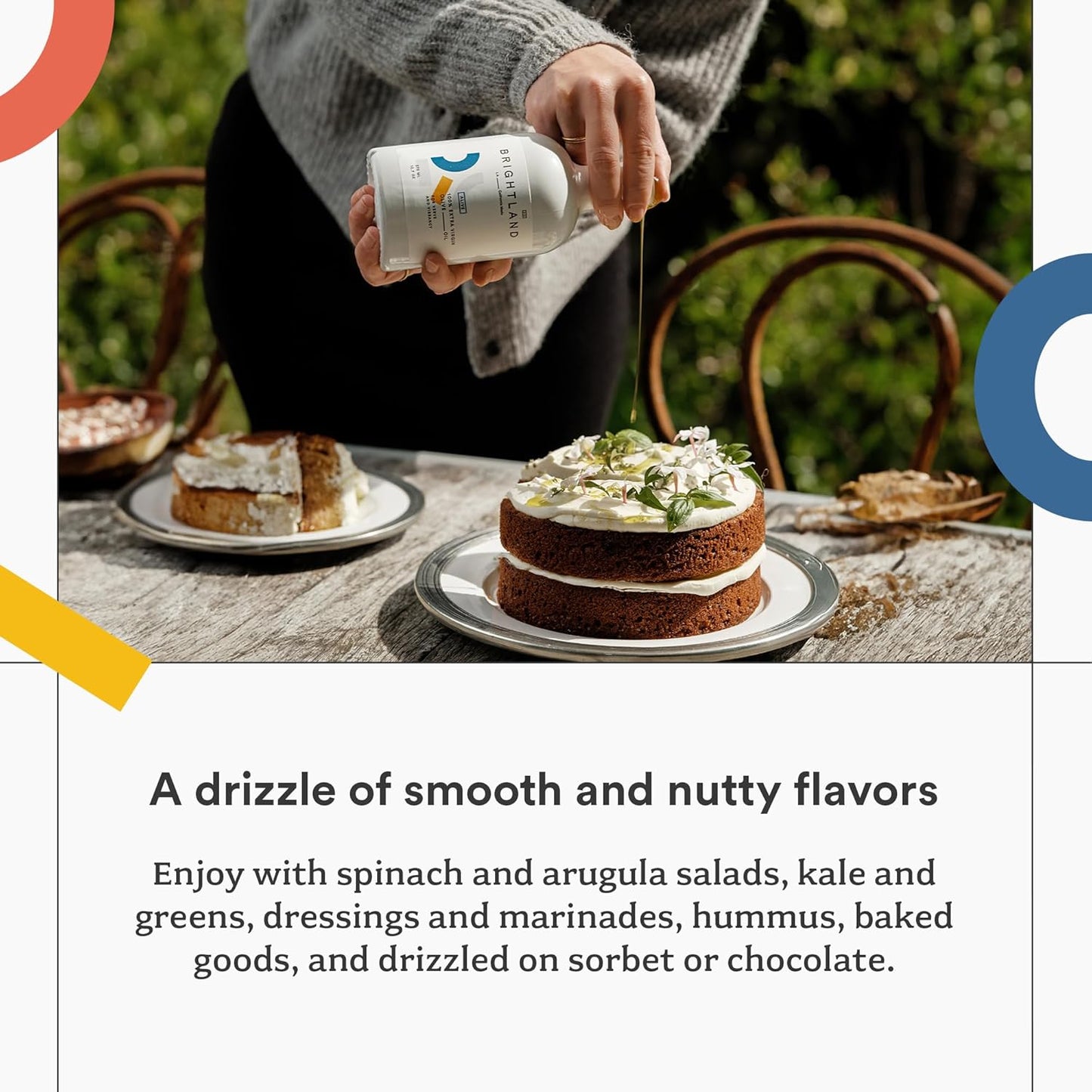 Brightland Extra Virgin Olive Oil, Alive - High Polyphenol Cold-Pressed Oil Ideal for Salads, Hummus, Baked Goods & Bread - Made from Arbosana, Arbequina & Koroneiki Olives - 12.7 Fl Oz