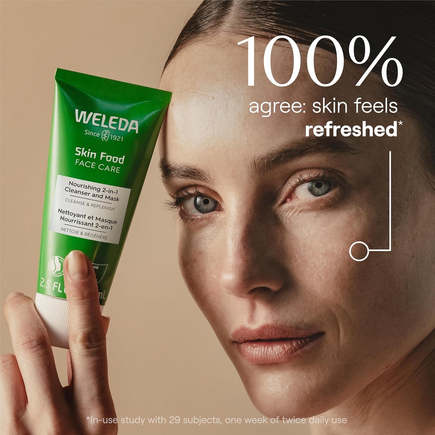 Weleda Skin Food Face Care Nourishing Oil-to-Milk Cleanser, 2.5 Fluid Ounce, Plant Rich Cleanser with Sunflower Seed Oil, Chamomile Extract and Pansy