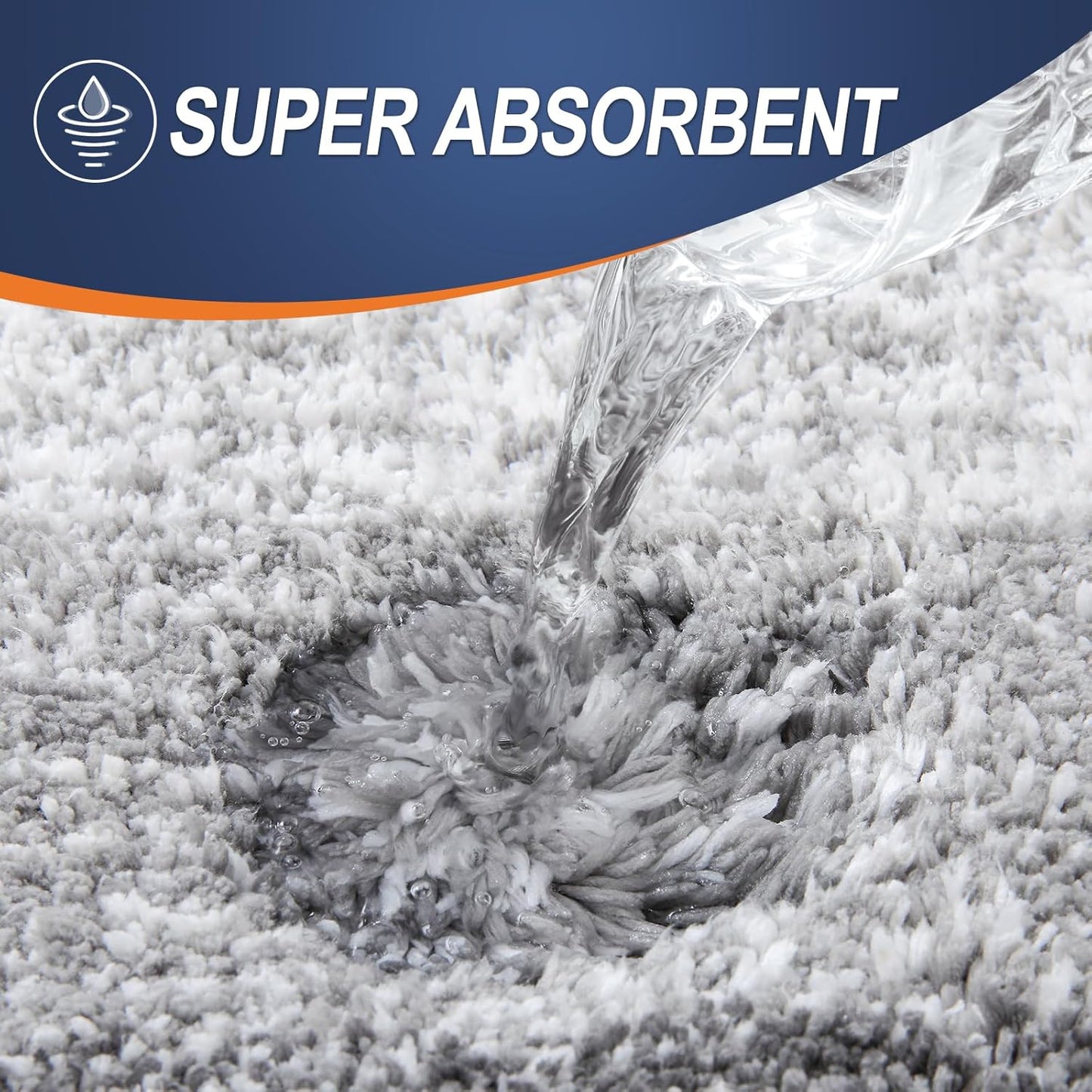 OLANLY Bathroom Rugs Mat 24x16, Extra Soft Absorbent Microfiber Bath Rugs, Rubber Backing, Quick Dry, Machine Washable Bath Mats for Bathroom Floor, Tub and Shower, Home Decor Accessories, Light Grey