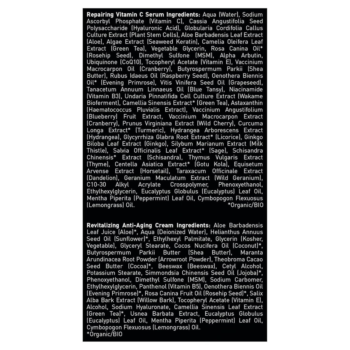 Brickell Men's Advanced Anti-Aging Routine, Night Face Cream, Vitamin C Facial Serum and Eye Cream, Natural and Organic, Unscented, Skin Care Gift Set