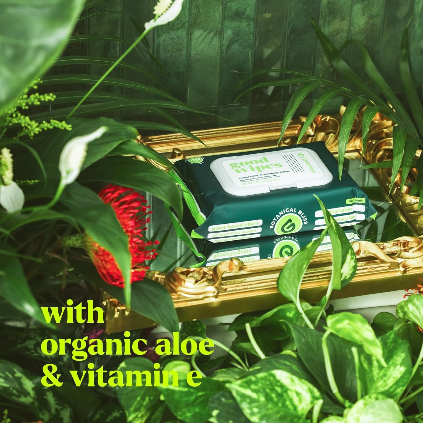 goodwipes Flushable Butt Wipes - Vitamin E & Aloe - Sewer & Septic Safe - Extra Large Adult Wet Wipes For Women & Men - Bathroom Essentials - Botanical Bliss, 318 Count (6 Packs + 1 Travel)