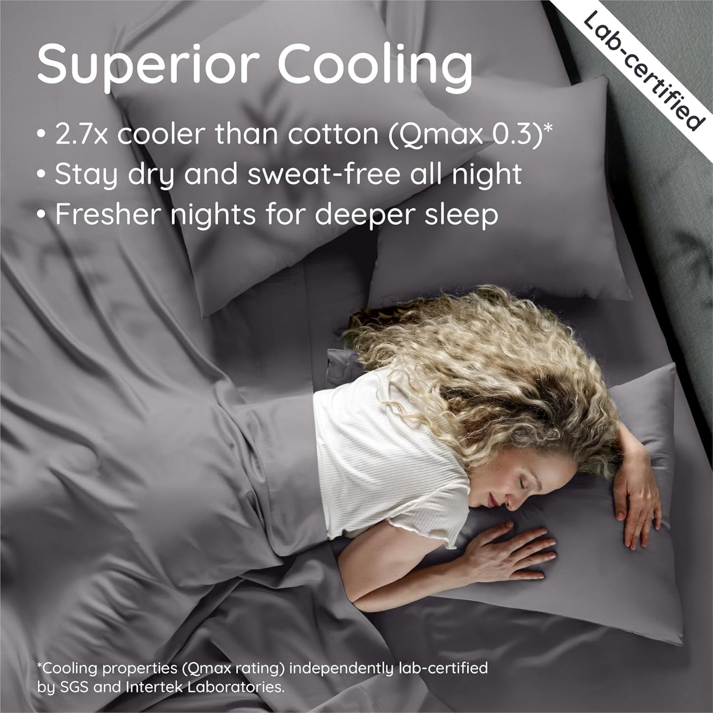 Bambaw 100% Viscose Derived from Bamboo Pillow Cases Queen Size Set of 2, Queen Cooling Pillow Cases with Envelope Closure, Breathable & Super Soft Pillow Cases, Anti Acne Pillow Cases (Dark Gray)