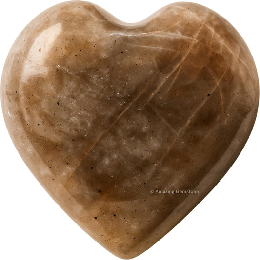 Amazing Gemstone Chrysoberyl Cats Eye Crystal Heart Palm Stone - Pocket Massage Worry Stone for Natural Body Chakra Balancing, Reiki Healing and Crystal Grid