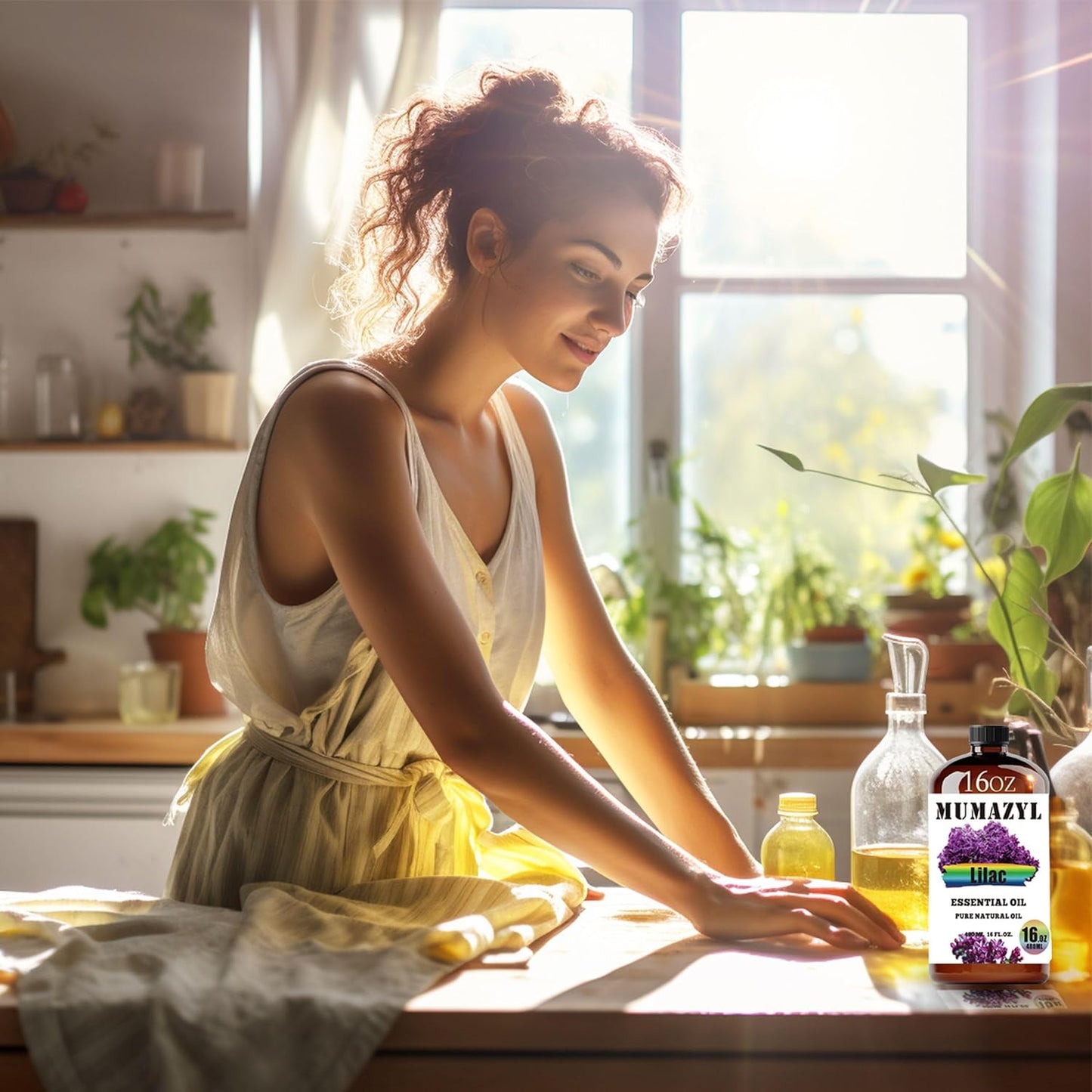 Lilac Essential Oil, Lilac Oil 16 Fl Oz 480ML for Diffuser Humidifier Yoga Cleaning DIY Candle Soap Making Essential Oils