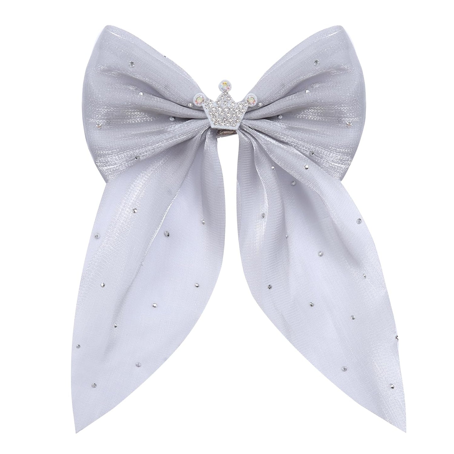 Elegant Hair Bow Set Sweet Styles with Crystal and Pearl Accents Fashion Hair Clips for Girls (Pink/Sliver/Black)