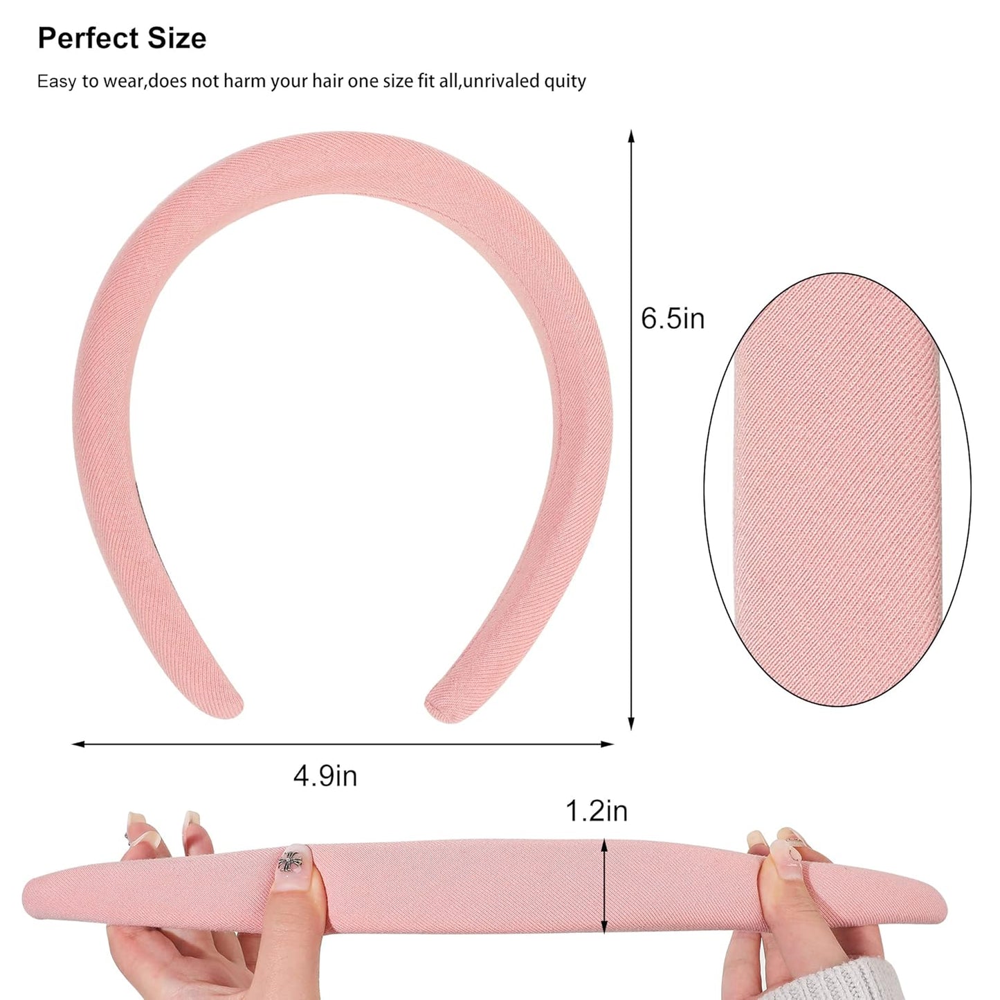 Ivyu Padded Headbands for Women- 3 Pcs Diademas Para Mujer De Moda Fashion Headband Hair Bands Neutral Puffy Headband