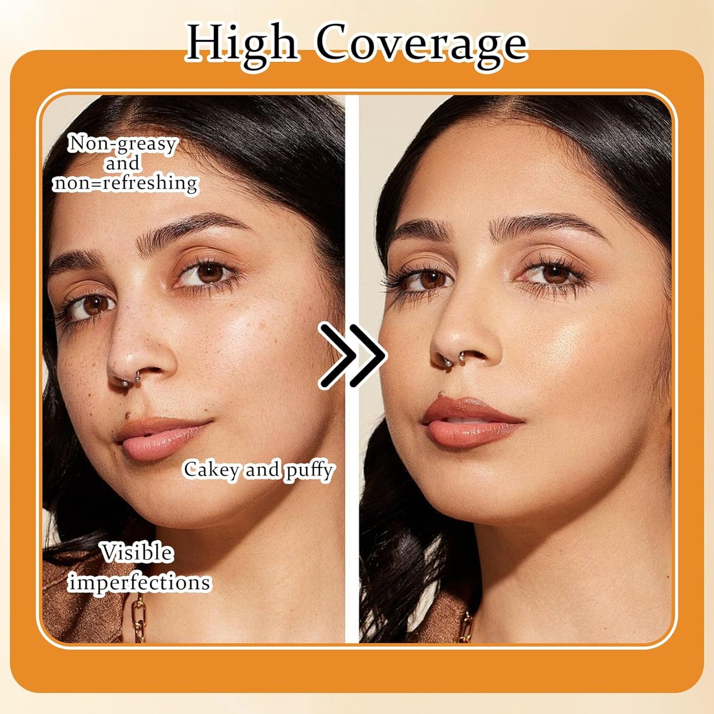 Mushroom Head Air Cushion CC Cream Foundation Makeup,Moisturizing BB Cream Face Makeup Liquid Foundation,Long Lasting Full Coverage Concealer for All Skin Types（Natural）