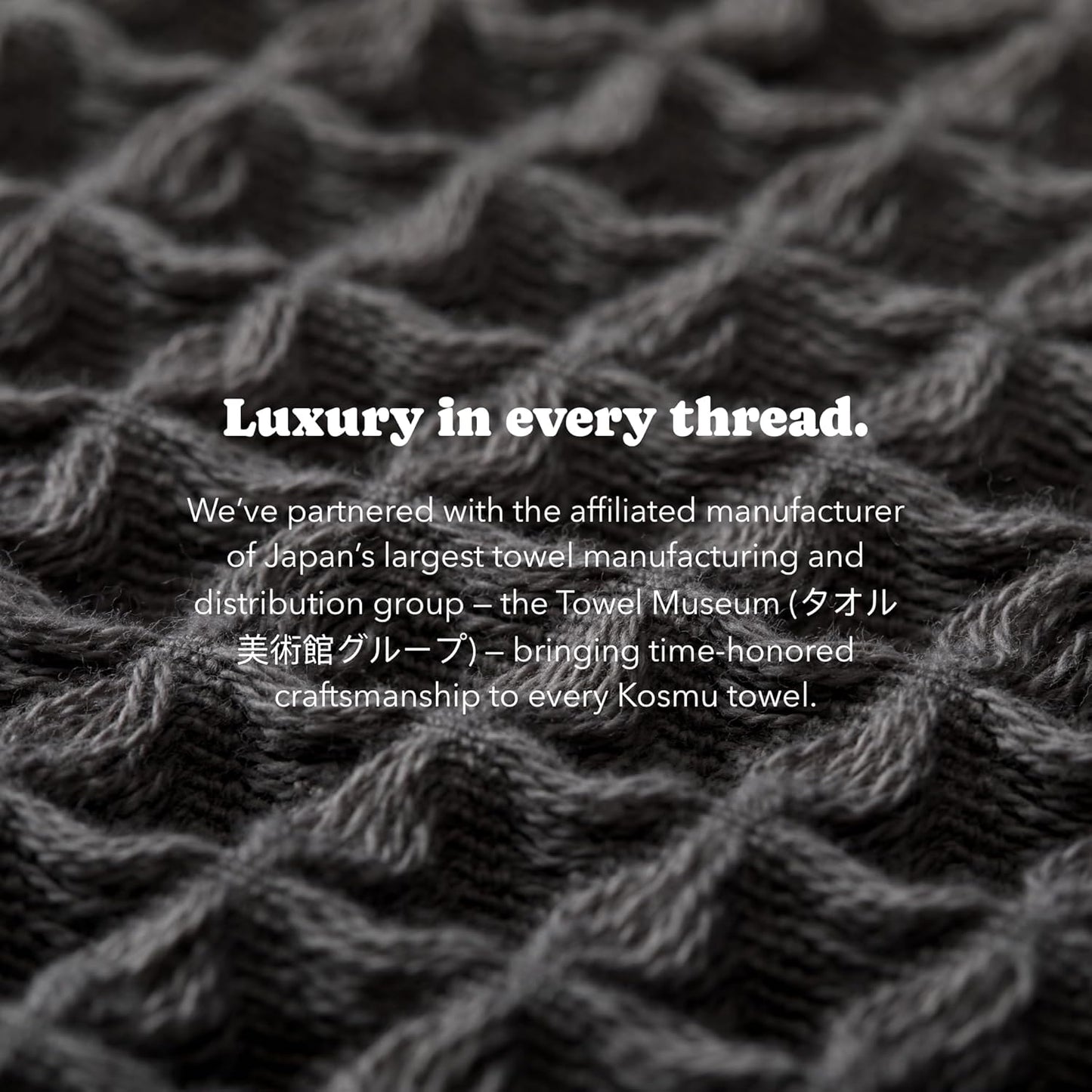 Luxury Japanese Cotton Silk Waffle Bath Towel | Plush, Absorbent, and Quick Dry | Free Storage Bag Included (Smoke Grey, Complete Towel Set (4-Piece))