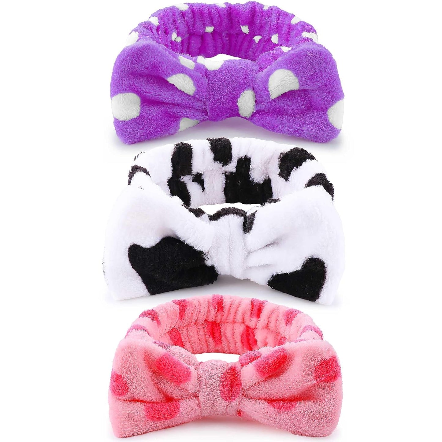 WSYUB 3-Piece Spa Headbands for Face Washing, Makeup & Skincare, Perfect for Girls & Women, Birthday Party