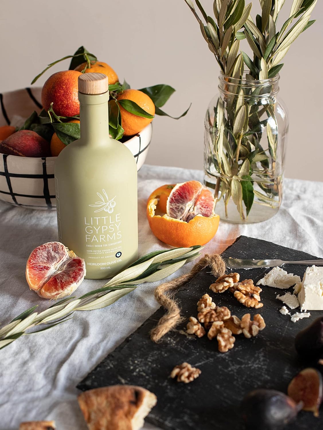 Heirloom EVOO from Little Gypsy Farms | Extra Virgin Olive Oil from a Single Estate in Greece | First Cold-Pressed | High Polyphenols & Amino Acids | NYIOOC Award Winner | 350ml