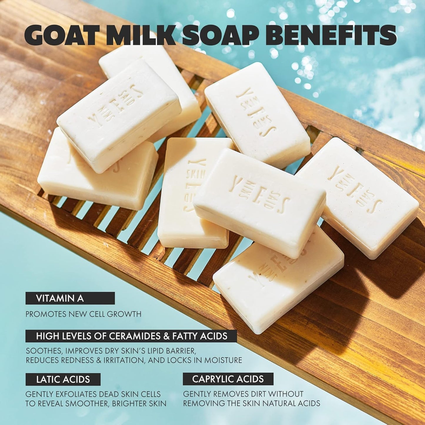 Goat Milk Soap Bars - Set of 8 Pieces - All Natural, Organic, Goats Milk Soap Bars - Nourishing, Ideal for Sensitive Skin - Perfect for Kids, Men, and Women of All Ages