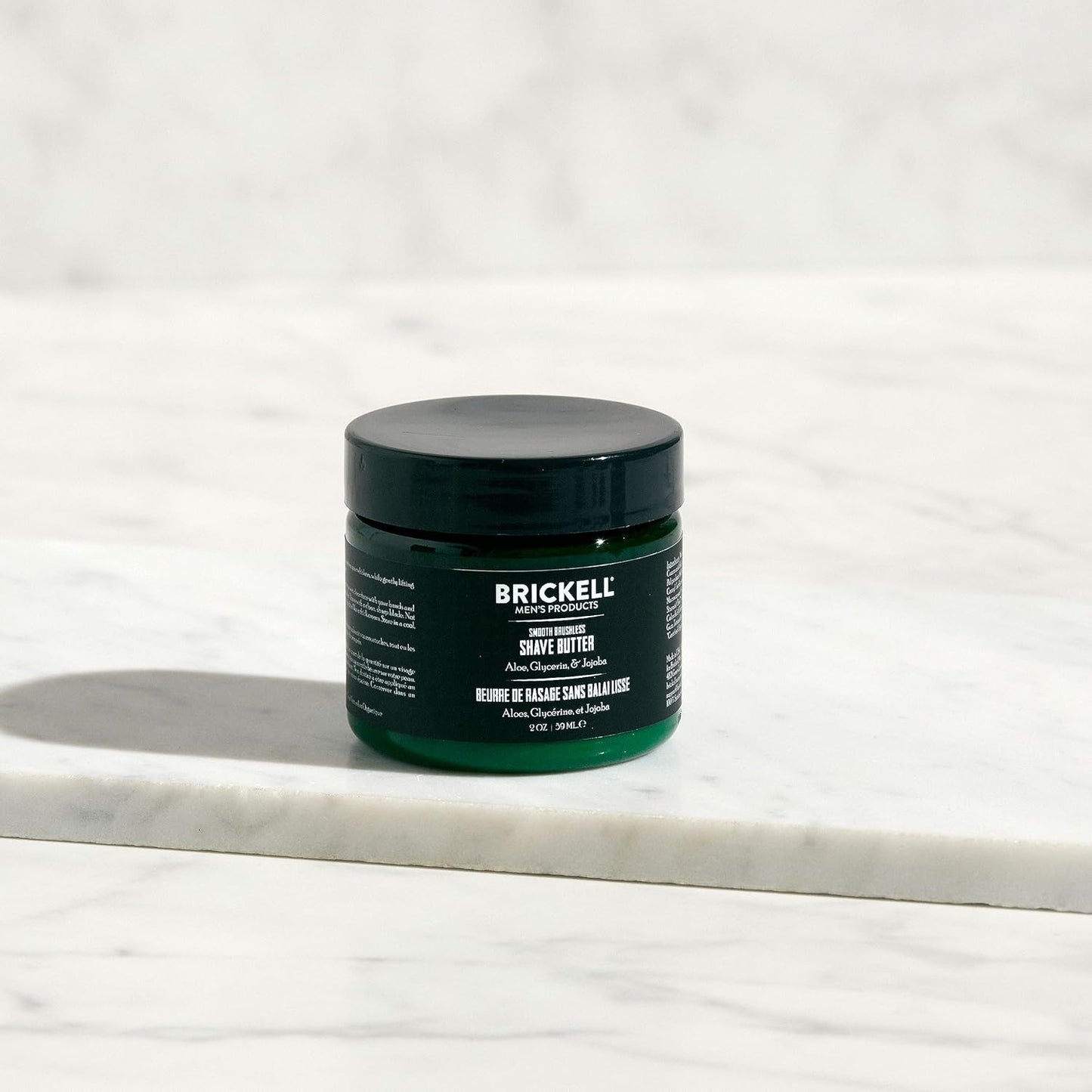 Brickell Men's Smooth Brushless Shave Butter for Men, Natural and Organic Smooth Shaving Butter to Fight Nicks, Cuts and Razor Burn, 2 Ounce, Scented