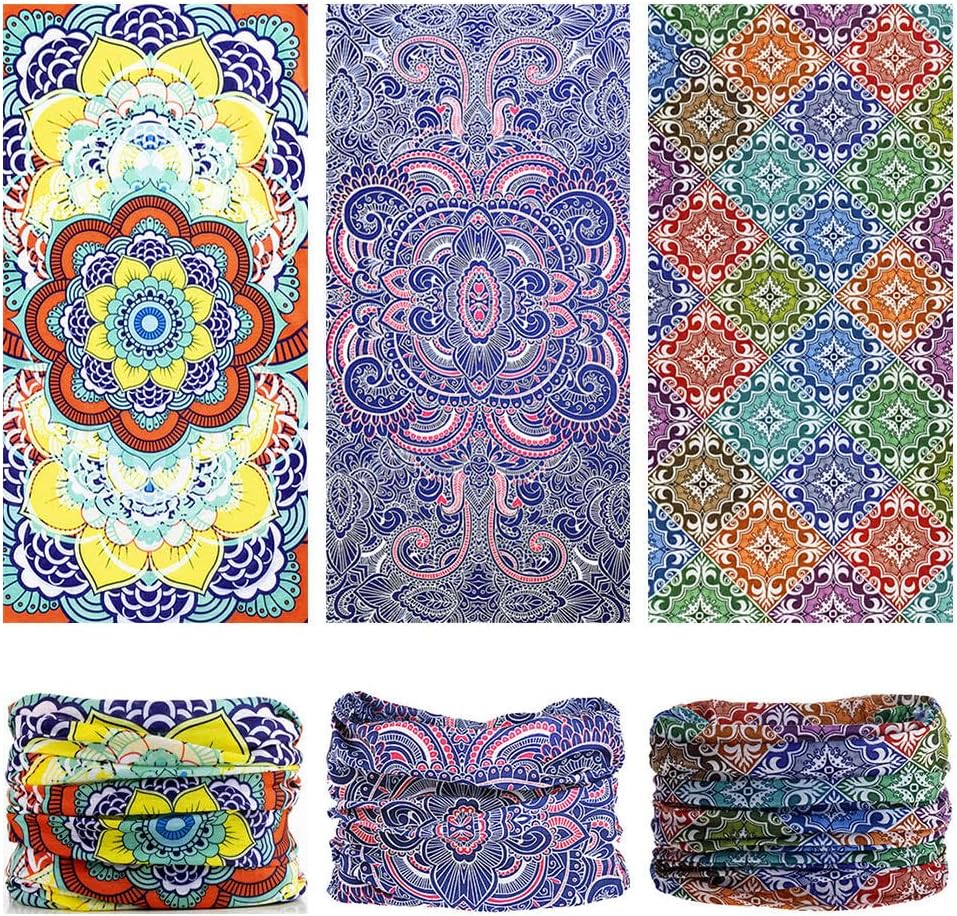 Headband Neck Gaiter Head Wrap Headwear Face Mask Magic Scarf Bandana for Men and Women