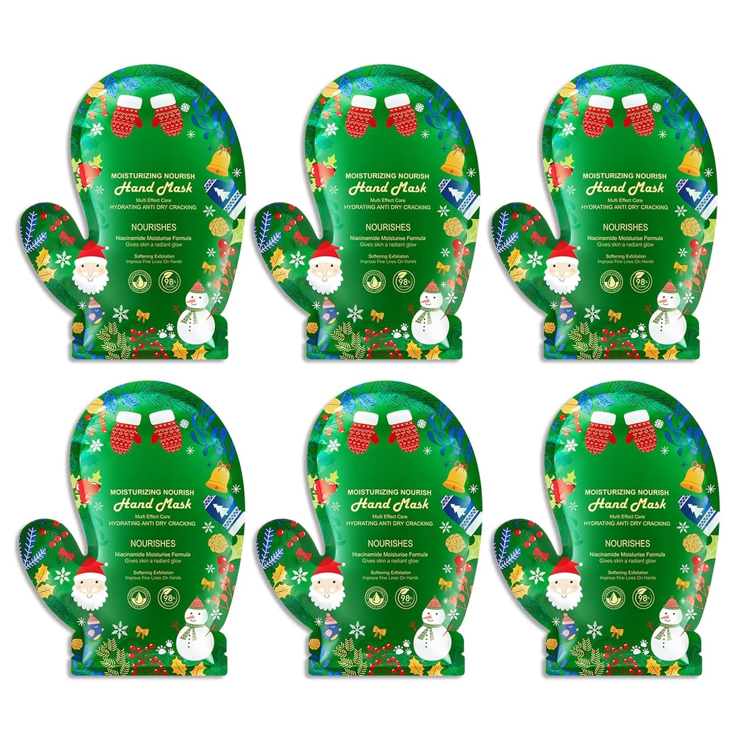 Hydrating Hand Masks, 6PCS Hand Mask Moisturizing Gloves for Men Women, Smooth Long Lasting Soft Exfoliating Hand Peeling Spa Mask Moisturizer Beauty Gift Set for Dry Cracked Rough Dull Hands（O)