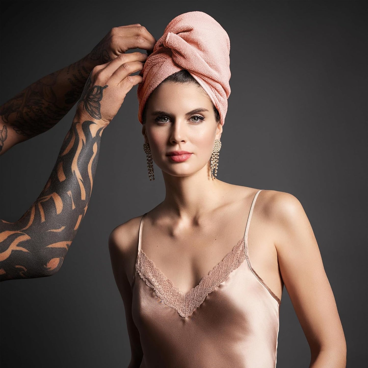 Fromm Softees Microfiber Salon Hair Towels for Hairstylists, Barbers, Spa, Gym in Light Pink, 16" by 29", 10 count Perfect Hair Care Towel for Drying Curly, Long, Wavy Hair