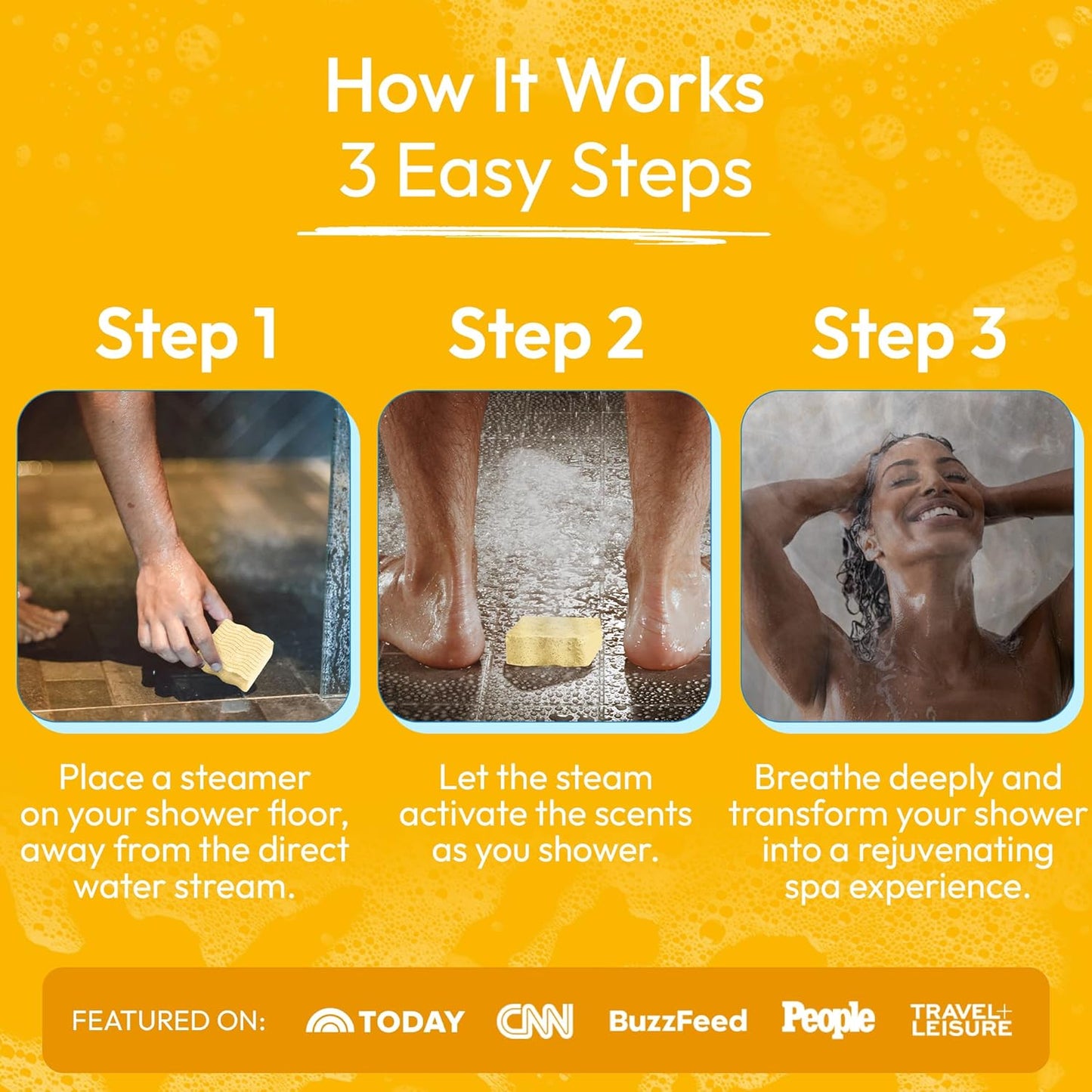 FOMIN Aromatherapy Shower Steamers - 12 Count - Spiced Orange Bath Bombs with Essential Oils for Stress Relief & Relaxation - Self Care, Spa Gifts for Women and Men - Shower Aroma for Body Wellness