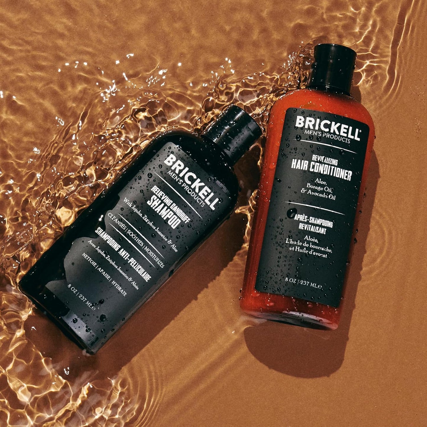 Brickell Men’s Daily Relieving Hair Care Routine, Dandruff Shampoo and Conditioner Set For Men, All Natural and Organic, Scented