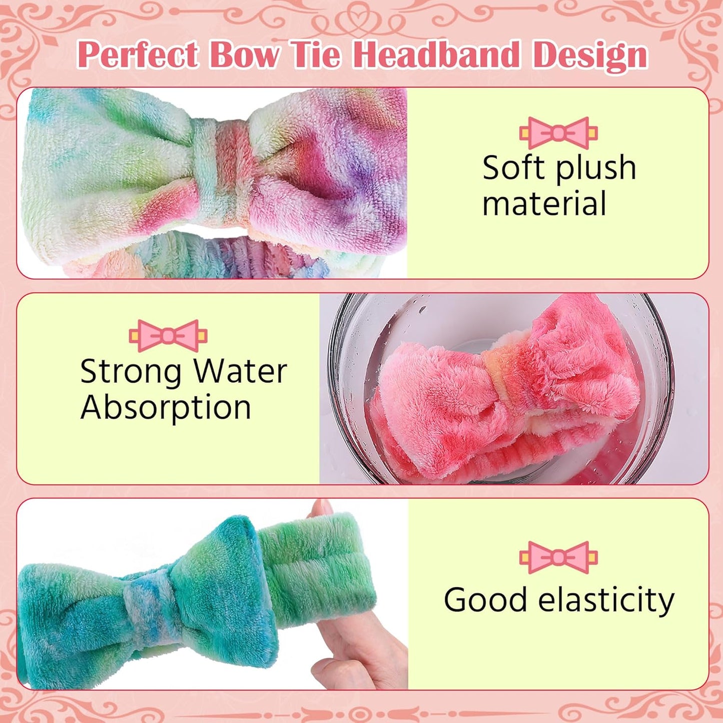 WSYUB Spa Headband Bulk, Headband for Washing Face,28pcs