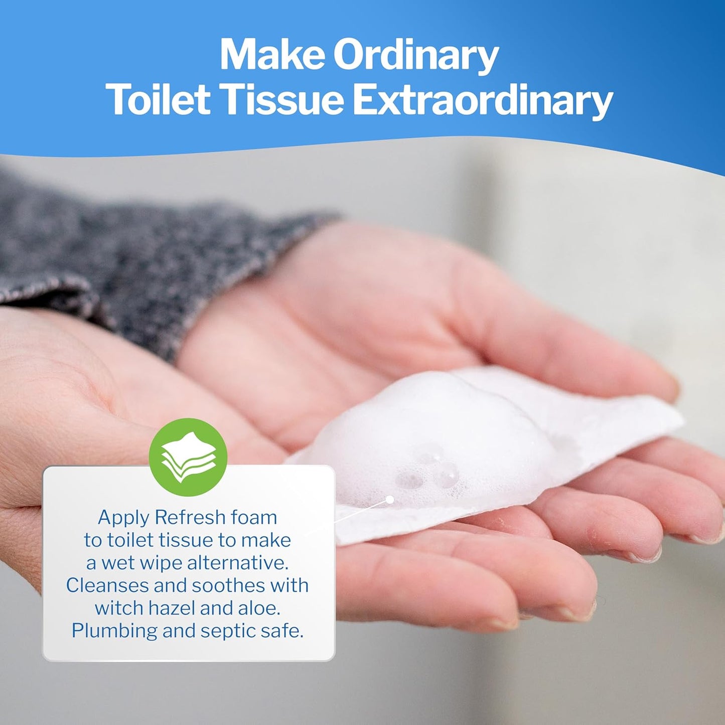 Refresh Liquid Wipe Free: Toilet Paper Spray. Eco-Friendly Wet Wipe Alternative For Sensitive Skin. Cleanses and Soothes with Witch Hazel and Aloe. Plumbing and Septic Safe. 2 Fl Oz (3 Pack).…