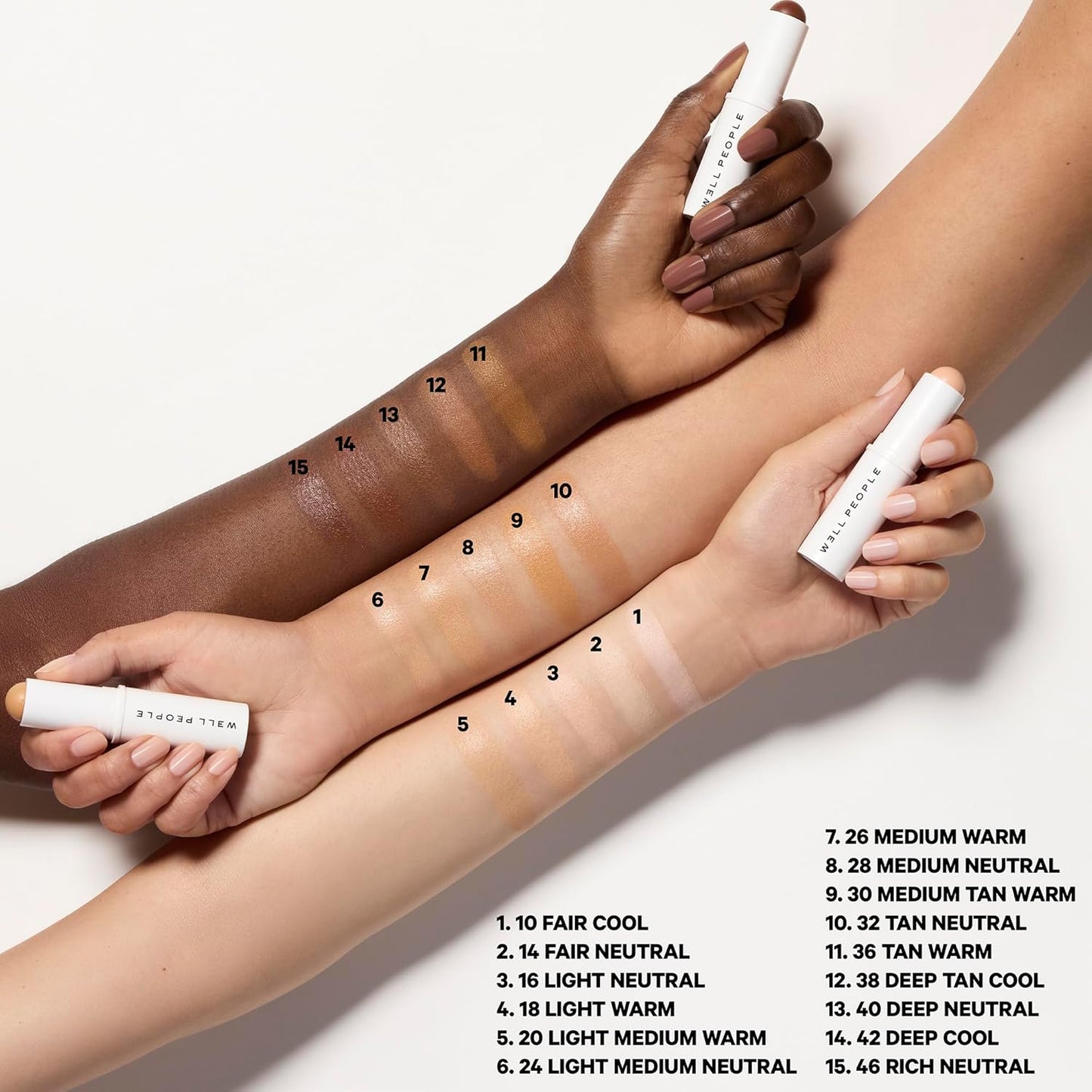 Well People Supernatural Complexion Stick Foundation + Concealer, Buildable, Light-to-Medium Coverage, Soft Matte Finish, Lightweight + Hydrating, Multi-Use, Vegan & Cruelty-Free, 42 Deep Cool