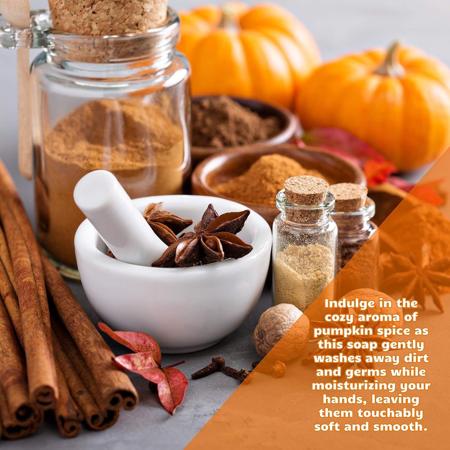 Bastion Antibacterial Hand Soap - Pumpkin Spice Moisturizing Pearlized Liquid Hand Wash - 1 Gallon (128 oz.) Bulk Refill Jug. Pumpkin Spice Scented. Non-toxic. Made in the USA.