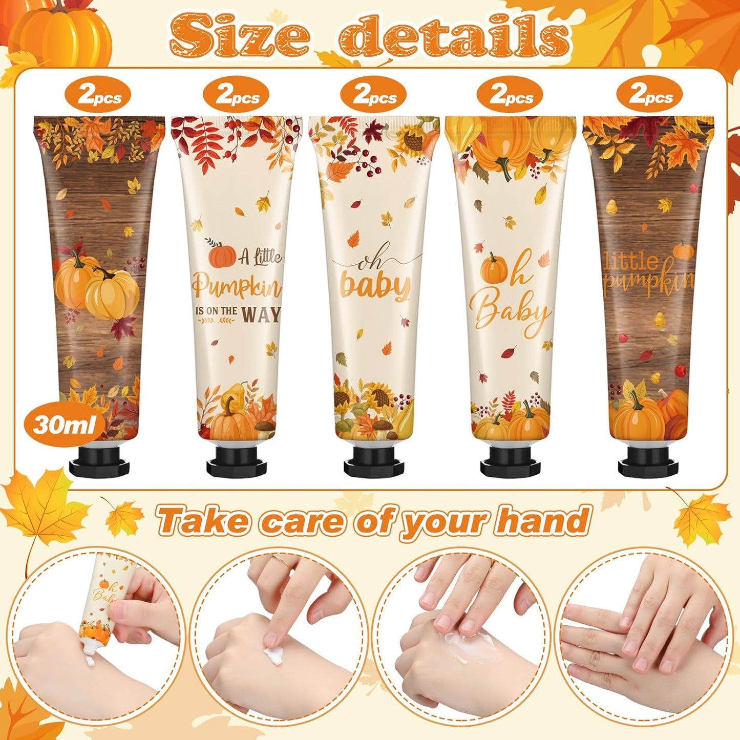 10 Pcs Fall Baby Shower Hand Cream Bulk Hand Cream Gifts a Little Pumpkin Baby Shower Party Favors for Guests Travel Size Lotion Autumn Thanksgiving Wedding Birthday Party Supplies