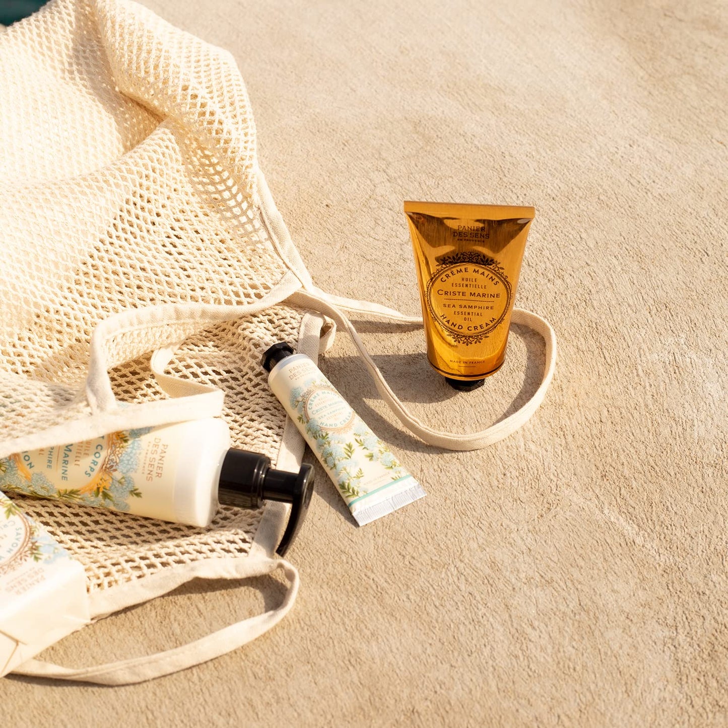 Panier des Sens - Small Hand Cream for Dry Cracked Hands – Sea Samphire Mini Hand Lotion for Dry Skin - With Shea Butter and Olive Oil - Hand Care 97% Natural Ingredients - Travel Size 1 floz