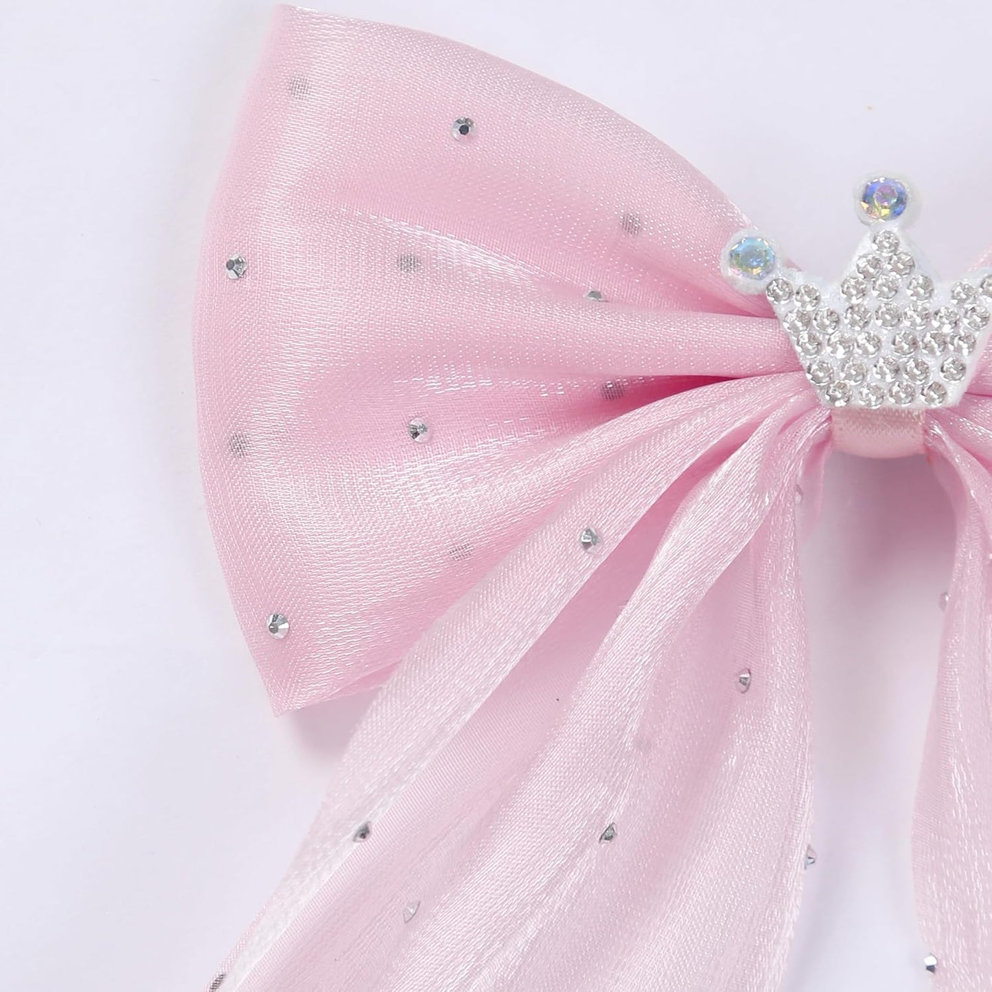 Elegant Hair Bow Set Sweet Styles with Crystal and Pearl Accents Fashion Hair Clips for Girls (Pink/Sliver/Black)