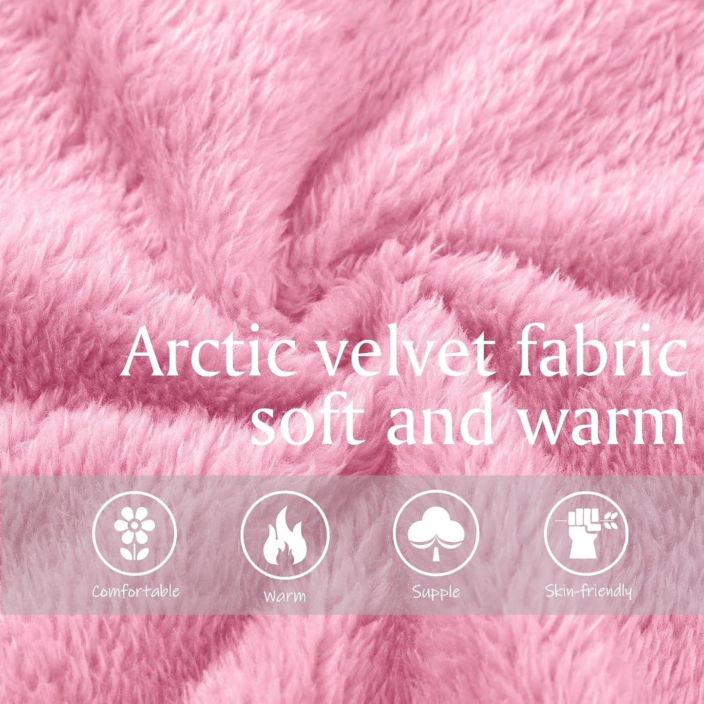 Inner Wish Womens Plush Fleece Robe, Cozy Warm Bathrobe Fuzzy Female Spa Robe With Pockets