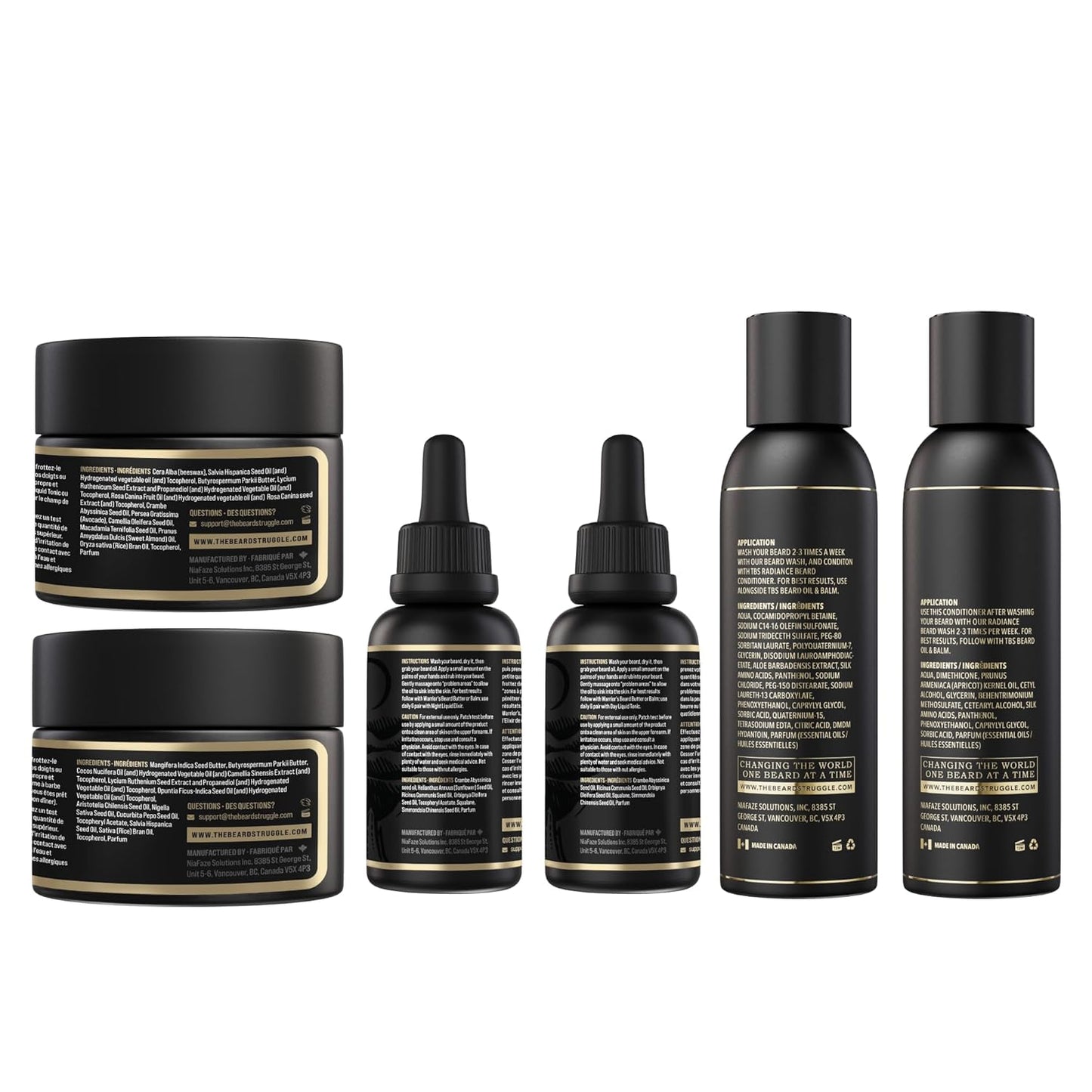 The Beard Struggle Greenlander Bundle - Beard Kit with Butter, Balm, Night Oil, Day Oil, Wash & Conditioner - Gold Collection - Valhalla's Gates